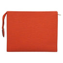 LOUIS VUITTON Epi Posh Toilet Pouch Orange Pimon M41084 LV Auth 129899-2