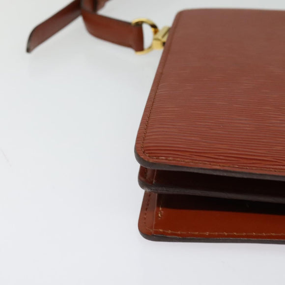 LOUIS VUITTON Epi Capuchin Shoulder Bag Brown M52343 LV Auth 129900