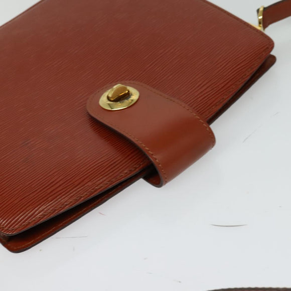 LOUIS VUITTON Epi Capuchin Shoulder Bag Brown M52343 LV Auth 129900