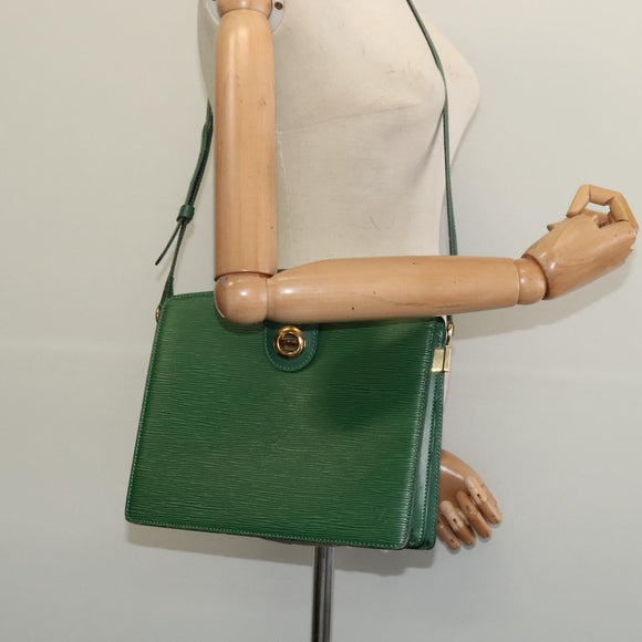 LOUIS VUITTON Epi Capuchin Shoulder Bag Green M52344 LV Auth 129902