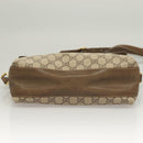 GUCCI GG Supreme Web Sherry Line Bag PVC Beige Gold 904 02 08 Auth 129908-10