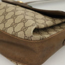 GUCCI GG Supreme Web Sherry Line Bag PVC Beige Gold 904 02 08 Auth 129908-12