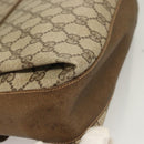 GUCCI GG Supreme Web Sherry Line Bag PVC Beige Gold 904 02 08 Auth 129908-13