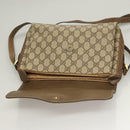 GUCCI GG Supreme Web Sherry Line Bag PVC Beige Gold 904 02 08 Auth 129908-16