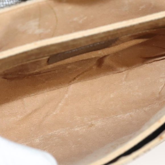 GUCCI GG Supreme Web Sherry Line Bag PVC Beige Gold 904 02 08 Auth 129908