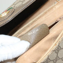 GUCCI GG Supreme Web Sherry Line Bag PVC Beige Gold 904 02 08 Auth 129908-24