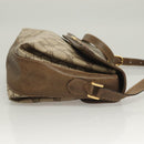 GUCCI GG Supreme Web Sherry Line Bag PVC Beige Gold 904 02 08 Auth 129908-4