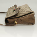 GUCCI GG Supreme Web Sherry Line Bag PVC Beige Gold 904 02 08 Auth 129908-5