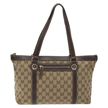 GUCCI GG Canvas Tote Bag Beige Gold 153008 Auth 129911 - 0