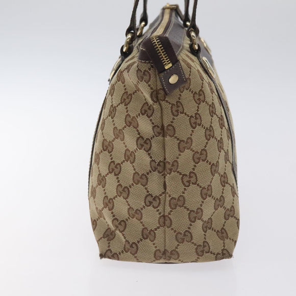GUCCI GG Canvas Tote Bag Beige Gold 153008 Auth 129911
