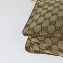 GUCCI GG Canvas Shoulder Bag Beige Gold 120841 Auth 129913-16