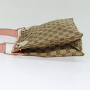 GUCCI GG Canvas Shoulder Bag Beige Gold 120841 Auth 129913-3