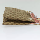 GUCCI GG Canvas Shoulder Bag Beige Gold 120841 Auth 129913-4