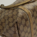 GUCCI GG Crystal Tote Bag Coated Canvas Beige Gold 197953 Auth 129915-15