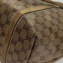 GUCCI GG Crystal Tote Bag Coated Canvas Beige Gold 197953 Auth 129915-16