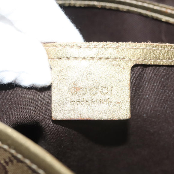 GUCCI GG Crystal Tote Bag Coated Canvas Beige Gold 197953 Auth 129915
