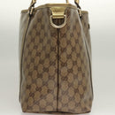 GUCCI GG Crystal Tote Bag Coated Canvas Beige Gold 197953 Auth 129915-4