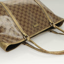 GUCCI GG Crystal Tote Bag Coated Canvas Beige Gold 197953 Auth 129915-6
