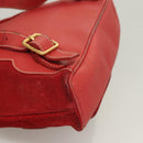 GUCCI Bamboo Backpack Suede Leather Red Gold 003 1956 0030 Auth 129916-15