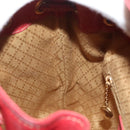 GUCCI Bamboo Backpack Suede Leather Red Gold 003 1956 0030 Auth 129916-24