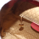 GUCCI Bamboo Backpack Suede Leather Red Gold 003 1956 0030 Auth 129916-25