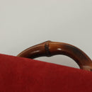 GUCCI Bamboo Backpack Suede Leather Red Gold 003 1956 0030 Auth 129916-8