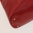 GUCCI Bamboo Hand Bag Leather Red Gold 000 2214 0289 Auth 129921-15