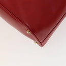 GUCCI Bamboo Hand Bag Leather Red Gold 000 2214 0289 Auth 129921-16