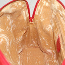 GUCCI Bamboo Hand Bag Leather Red Gold 000 2214 0289 Auth 129921-19