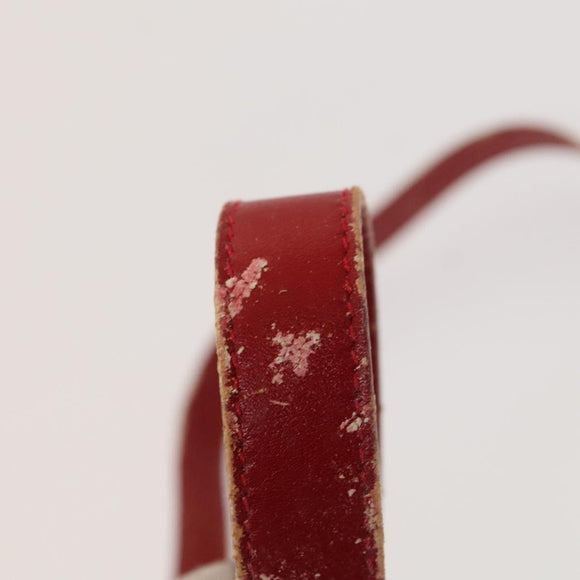 GUCCI Bamboo Hand Bag Leather Red Gold 000 2214 0289 Auth 129921