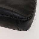 GUCCI Bamboo Hand Bag Leather 2way Black Gold 001 1577 Auth 129922-9