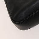 GUCCI Bamboo Hand Bag Leather 2way Black Gold 001 1577 Auth 129922-14