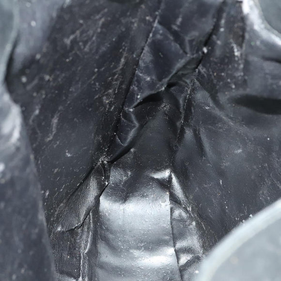 GUCCI Bamboo Hand Bag Leather 2way Black Gold 001 1577 Auth 129922