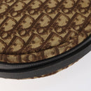 Christian Dior Trotter Canvas Shoulder Bag Brown Gold Auth 129927-15