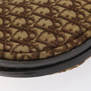 Christian Dior Trotter Canvas Shoulder Bag Brown Gold Auth 129927-16