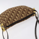 Christian Dior Trotter Canvas Shoulder Bag Brown Gold Auth 129927-6