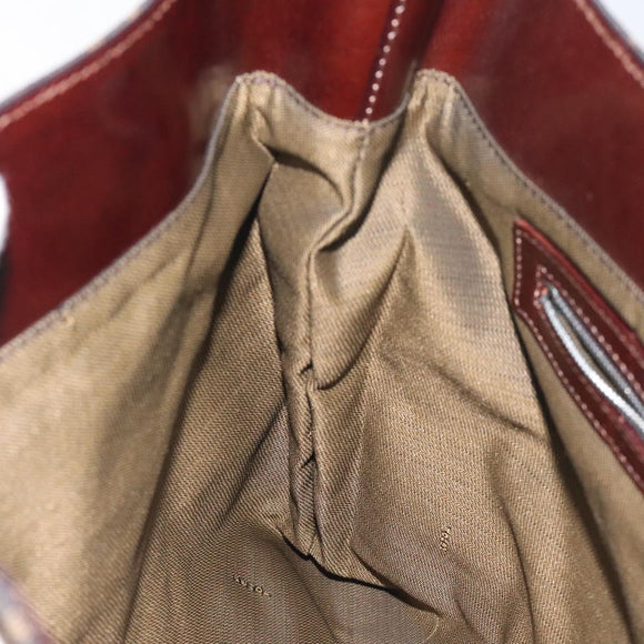 FENDI Zucca Canvas Hand Bag Black Brown Auth 129930