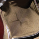 FENDI Zucca Canvas Hand Bag Black Brown Auth 129930-11