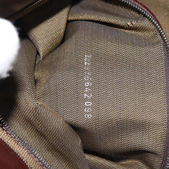 FENDI Zucca Canvas Hand Bag Black Brown Auth 129930