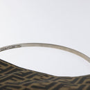 FENDI Zucca Canvas Hand Bag Black Brown Auth 129930-8