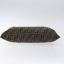 FENDI Zucca Canvas Hand Bag Black Brown Auth 129930-5