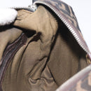 FENDI Zucca Canvas Shoulder Bag Black Brown Auth 129931-17