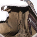 FENDI Zucca Canvas Shoulder Bag Black Brown Auth 129931-18