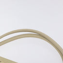 PRADA Hand Bag Nylon Leather Beige Gold Auth 129935-14