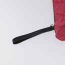 PRADA Pouch Nylon Pink Silver Auth 129940-9