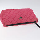 PRADA Pouch Nylon Pink Silver Auth 129940-5