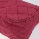PRADA Pouch Nylon Pink Silver Auth 129940-14