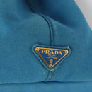 PRADA Canapa GM Hand Bag Canvas Blue Gold Auth 129943-17
