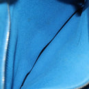 PRADA Canapa GM Hand Bag Canvas Blue Gold Auth 129943-23