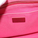 PRADA Kanapa PM Hand Bag Canvas Pink Silver Auth 129944-15